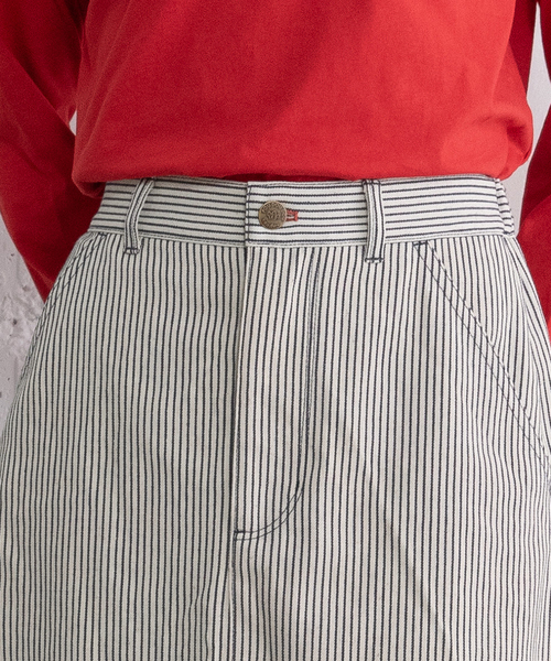 POU DOU DOU（プードゥドゥ）の「ペインタースカート（スカート・レディース・ダークブラウン/ネイビー/インディゴブルー・M）」の20枚目の写真