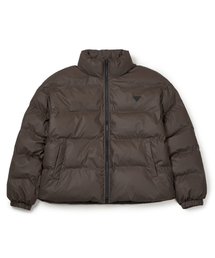 TENER（テネル）の「Patch Leather Padded-Brown（ダウンジャケット/コート）」