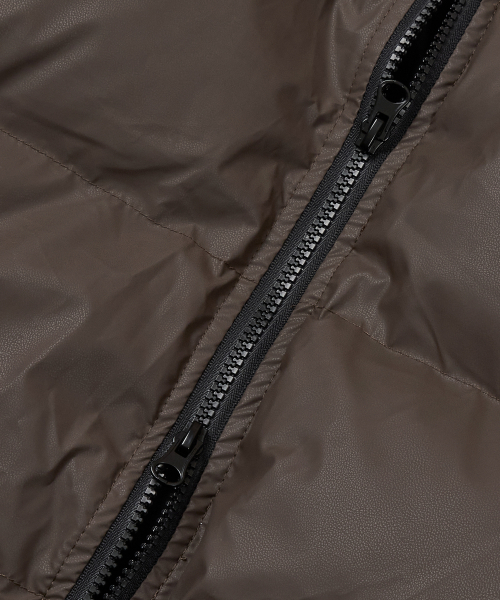 TENER(テネル)の「Patch Leather Padded-Brown(ダウンジャケット/コート・メンズ・その他・FREE)」の3枚目の写真