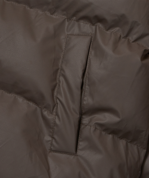 TENER(テネル)の「Patch Leather Padded-Brown(ダウンジャケット/コート・メンズ・その他・FREE)」の4枚目の写真