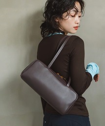 【LA MARGE】【500mlペットボトル収納可能】スクエア レザー ボストンバッグ