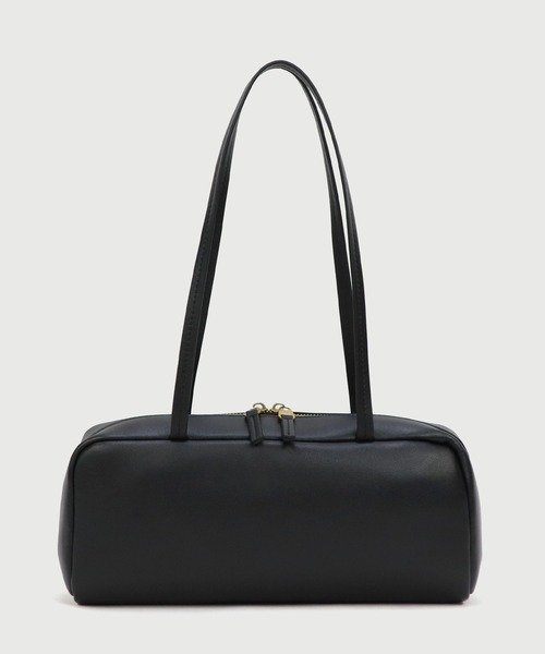 LA MARGE(ラマージ)の「【LA MARGE】【500mlペットボトル収納可能】スクエア レザー ボストンバッグ(ボストンバッグ・レディース・ブラック/ダークブラウン・FREE)」の4枚目の写真