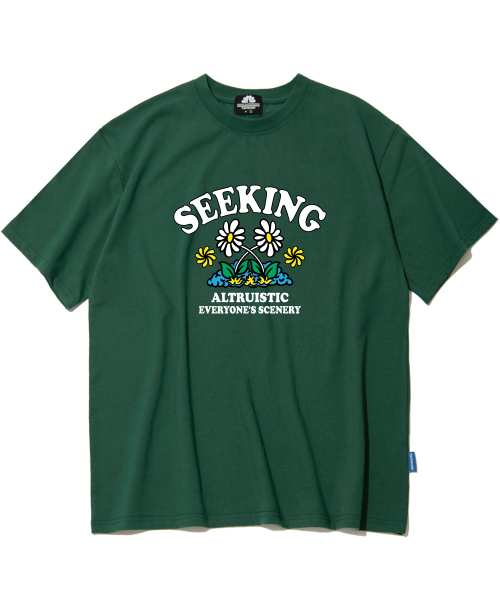 TRIPSHION(トリップション)の「SEEKING DAISY グラフィックTシャツ - グリーン(Tシャツ/カットソー・メンズ・その他・LARGE/MEDIUM/X-LARGE)」の1枚目の写真