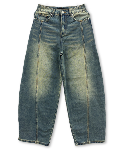 DAMISH(ダミシュ)の「クロスプリントカーブバルーンデニム_ブルー(デニムパンツ・レディース・ブルー・SMALL/MEDIUM/LARGE)」の8枚目の写真