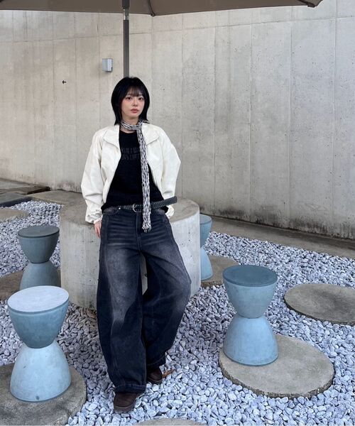DAMISH(ダミシュ)の「クロスプリントカーブバルーンデニム_ブルー(デニムパンツ・レディース・ブルー・SMALL/MEDIUM/LARGE)」の6枚目の写真
