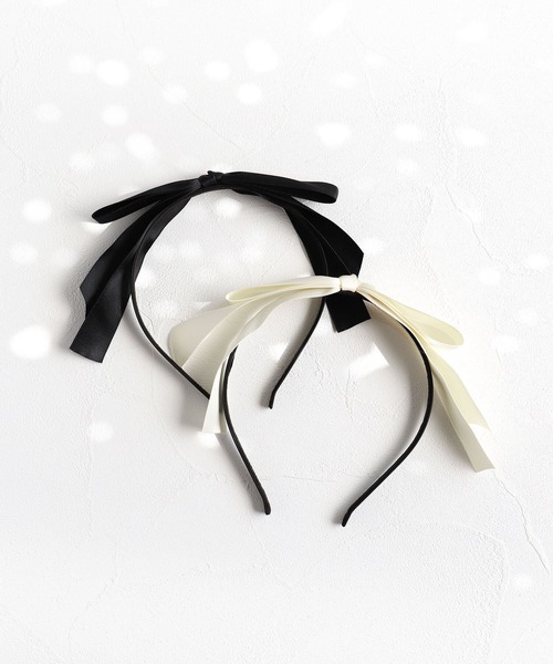 Rora（ローラ）の「サテンノット カチューシャ（カチューシャ・キッズ・ブラック/アイボリー・FREE）」の16枚目の写真