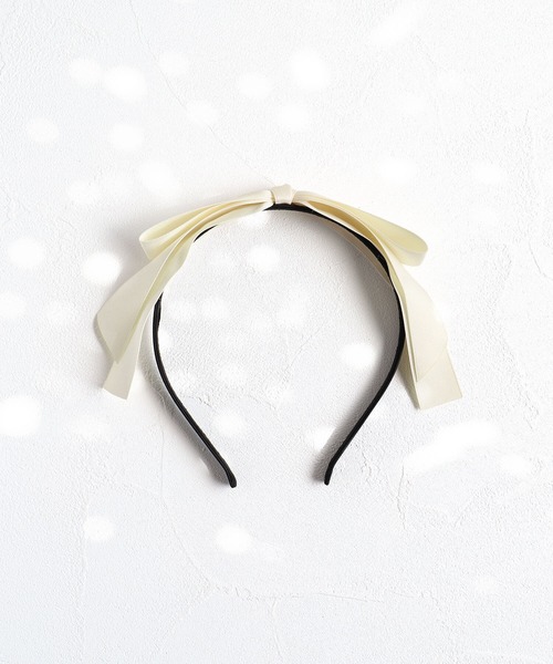 Rora（ローラ）の「サテンノット カチューシャ（カチューシャ・キッズ・ブラック/アイボリー・FREE）」の5枚目の写真