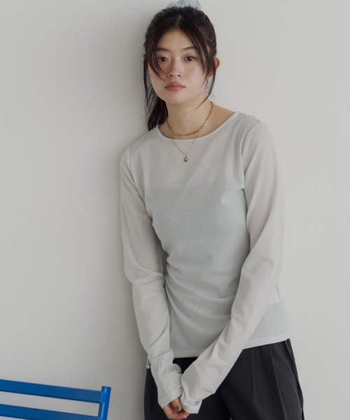 bita.(ビタ)の「サイドスリットラメカットプルオーバー(Tシャツ/カットソー・レディース・ブラック/ホワイト・FREE)」の13枚目の写真