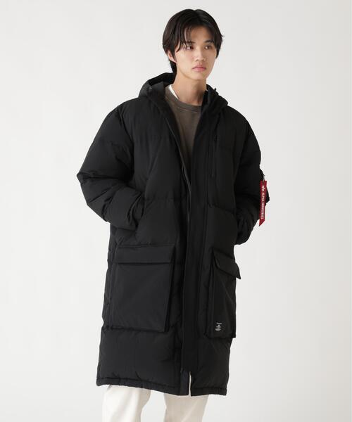 Alpha Industries(アルファインダストリーズ)の「Alpha Industries/アルファインダストリーズ/LONG PUFFER PARKA/ロング パファー パーカ(その他アウター・メンズ・ブラック/オリーブ系・L/M)」の2枚目の写真