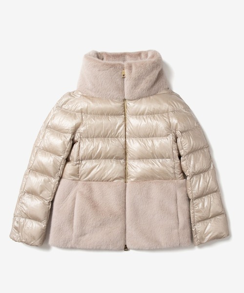 セール】HERNO NYLON ULTRALIGHT ALTERNATIVE FUR DOWN JACKET ヘルノ