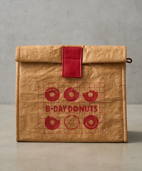 BIRTHDAY BAR（バースデイバー）の「≪BIRTHDAY BARオリジナル≫【B-DAY DONUTS】ドーナッツタイベック保冷ランチバッグ（お弁当箱・レディース・シルバー/ベージュ・0）」の5枚目の写真