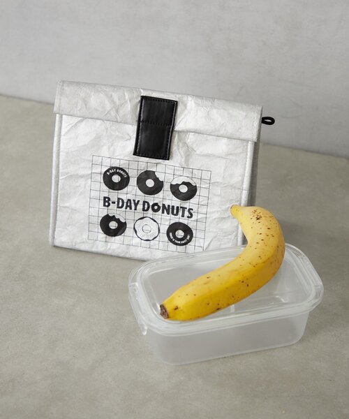 BIRTHDAY BAR（バースデイバー）の「≪BIRTHDAY BARオリジナル≫【B-DAY DONUTS】ドーナッツタイベック保冷ランチバッグ（お弁当箱・レディース・シルバー/ベージュ・0）」の17枚目の写真