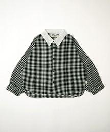 MAKE YOUR DAY（メイクユアデイ）の「ママとおそろいチェックとストライプのドルマンシャツ■150.160cm（シャツ/ブラウス）」