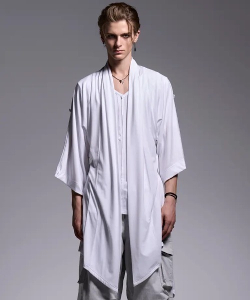 kiryuyrik(キリュウキリュウ)の「Kiryuyrik/キリュウキリュウ/KIMONO-Sleeve Cardigan / 着物スリーブ カーディガン(カーディガン/ボレロ・メンズ・ホワイト/ブラック・LARGE/SMALL/MEDIUM)」の11枚目の写真