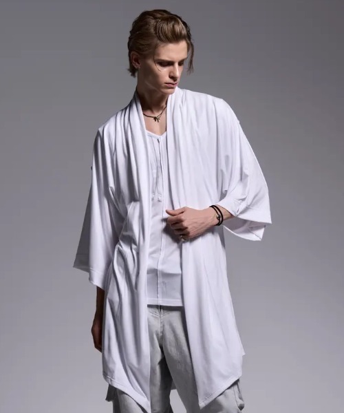 kiryuyrik(キリュウキリュウ)の「Kiryuyrik/キリュウキリュウ/KIMONO-Sleeve Cardigan / 着物スリーブ カーディガン(カーディガン/ボレロ・メンズ・ホワイト/ブラック・LARGE/SMALL/MEDIUM)」の10枚目の写真