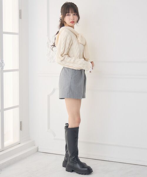 ems excite(エムズエキサイト)の「ヘリンボーンSPT(その他パンツ・レディース・ダークグレー/ブラウン・FREE)」の4枚目の写真