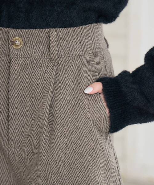 ems excite(エムズエキサイト)の「ヘリンボーンSPT(その他パンツ・レディース・ダークグレー/ブラウン・FREE)」の20枚目の写真