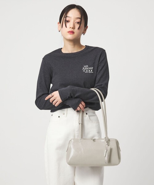green label relaxing(グリーンレーベルリラクシング)の「ロングハンドル トートバッグ / ショルダーバッグ(ショルダーバッグ・レディース・ブラウン/ライトグレー/ブラック・FREE)」の5枚目の写真
