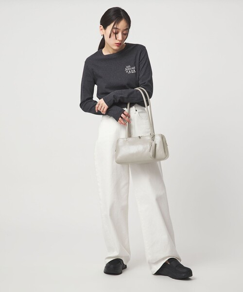 green label relaxing(グリーンレーベルリラクシング)の「ロングハンドル トートバッグ / ショルダーバッグ(ショルダーバッグ・レディース・ブラウン/ライトグレー/ブラック・FREE)」の6枚目の写真