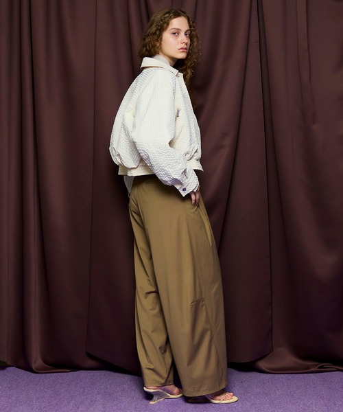 MAISON SPECIAL(メゾンスペシャル)の「Layered Check Blouson/レイヤードチェックブルゾン(ブルゾン・レディース・ホワイト/ボルドー/ネイビー・FREE)」の7枚目の写真