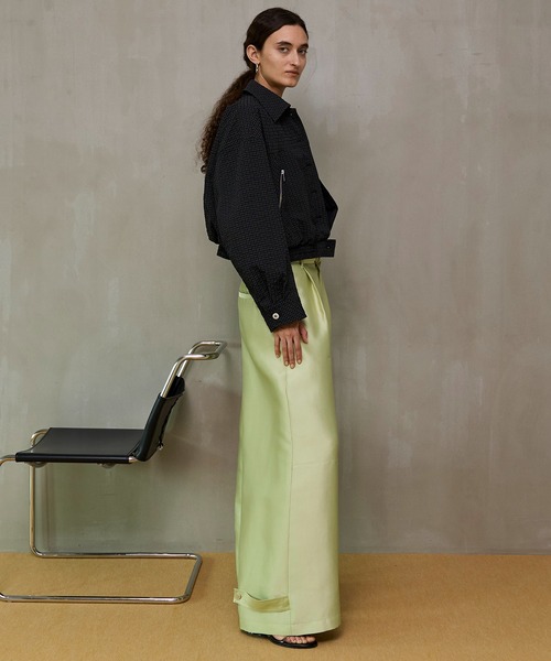 MAISON SPECIAL(メゾンスペシャル)の「Layered Check Blouson/レイヤードチェックブルゾン(ブルゾン・レディース・ホワイト/ボルドー/ネイビー・FREE)」の9枚目の写真