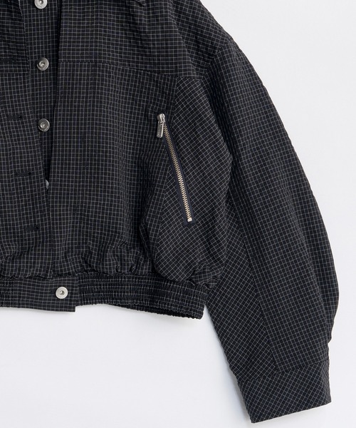 MAISON SPECIAL(メゾンスペシャル)の「Layered Check Blouson/レイヤードチェックブルゾン(ブルゾン・レディース・ホワイト/ボルドー/ネイビー・FREE)」の15枚目の写真