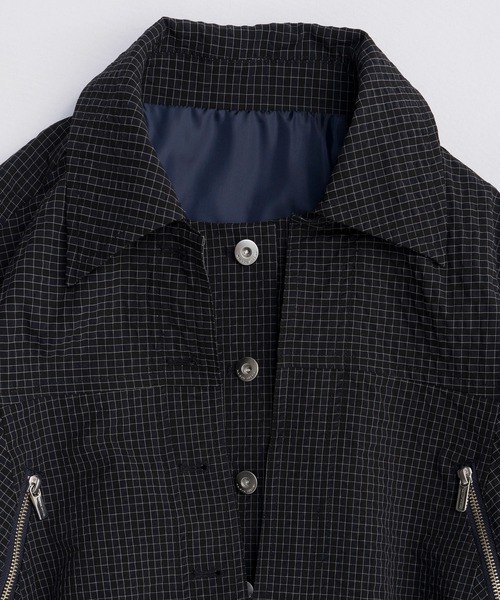 MAISON SPECIAL(メゾンスペシャル)の「Layered Check Blouson/レイヤードチェックブルゾン(ブルゾン・レディース・ホワイト/ボルドー/ネイビー・FREE)」の16枚目の写真