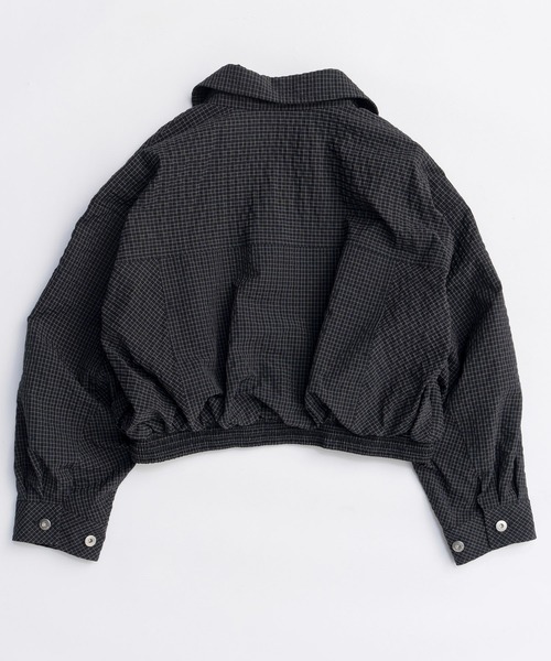 MAISON SPECIAL(メゾンスペシャル)の「Layered Check Blouson/レイヤードチェックブルゾン(ブルゾン・レディース・ホワイト/ボルドー/ネイビー・FREE)」の14枚目の写真