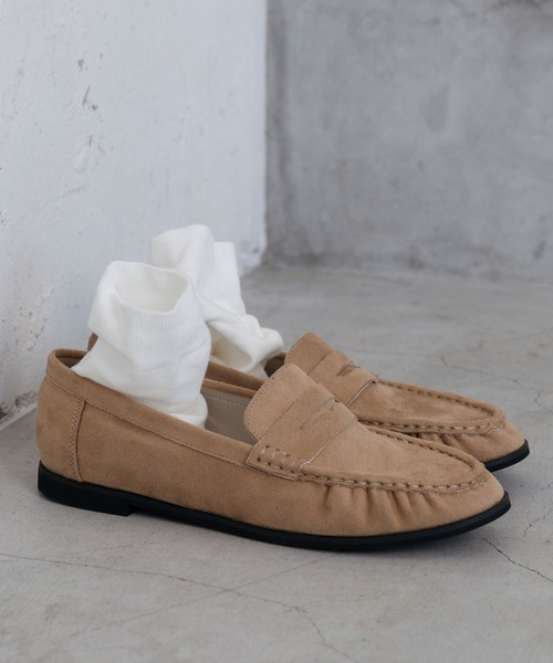 EVOL（イーボル）の「【柔らかい・ふかふか】ソフトギャザーローファー JA4009（ローファー・レディース・ベージュ/ブラック/ブラウン・22.5cm/23.0cm/23.5cm/24.0cm/24.5cm/25.0cm）」の6枚目の写真