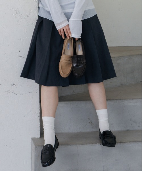 EVOL（イーボル）の「【柔らかい・ふかふか】ソフトギャザーローファー JA4009（ローファー・レディース・ベージュ/ブラック/ブラウン・22.5cm/23.0cm/23.5cm/24.0cm/24.5cm/25.0cm）」の11枚目の写真