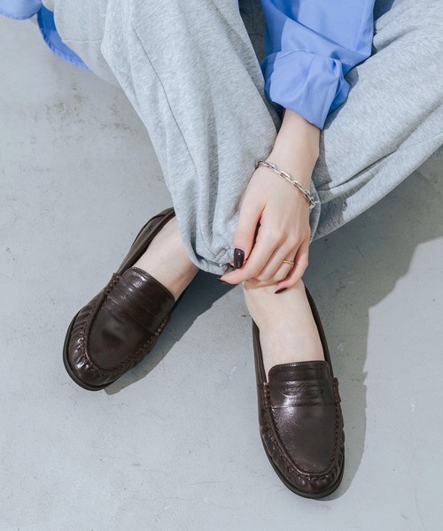 EVOL（イーボル）の「【柔らかい・ふかふか】ソフトギャザーローファー JA4009（ローファー・レディース・ベージュ/ブラック/ブラウン・22.5cm/23.0cm/23.5cm/24.0cm/24.5cm/25.0cm）」の15枚目の写真