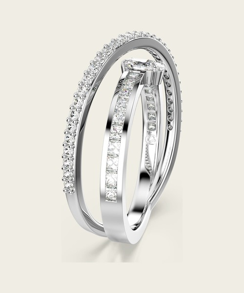 SWAROVSKI（スワロフスキー）の「【公式】【スワロフスキー】Hyperbola リング, ミックスカット, ホワイト, ロジウム・プレーティング（リング・レディース・ホワイト・55）」の3枚目の写真