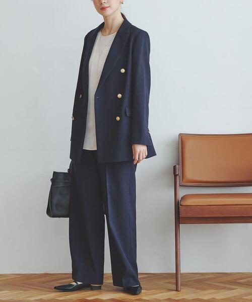 URBAN RESEARCH(アーバンリサーチ)の「ダブルブレストブレザージャケット(その他アウター・レディース・ネイビー/ブラック・36/38)」の5枚目の写真