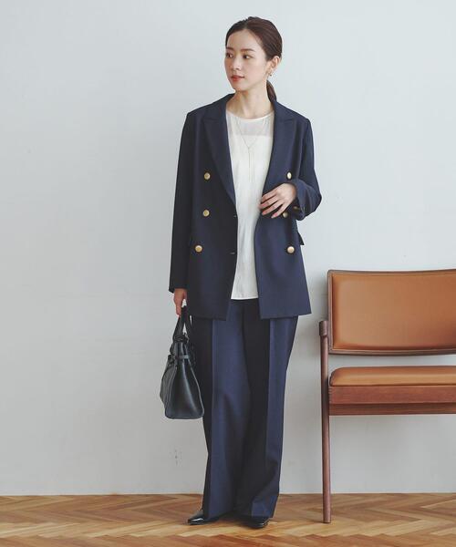 URBAN RESEARCH(アーバンリサーチ)の「ダブルブレストブレザージャケット(その他アウター・レディース・ネイビー/ブラック・36/38)」の6枚目の写真