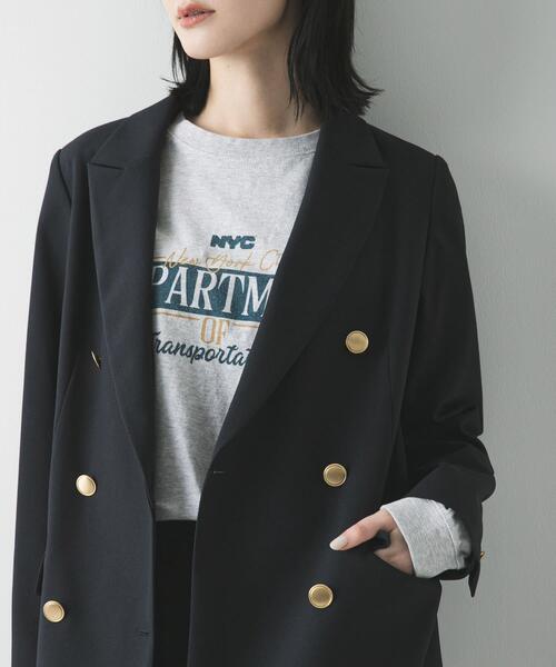 URBAN RESEARCH(アーバンリサーチ)の「ダブルブレストブレザージャケット(その他アウター・レディース・ネイビー/ブラック・36/38)」の8枚目の写真
