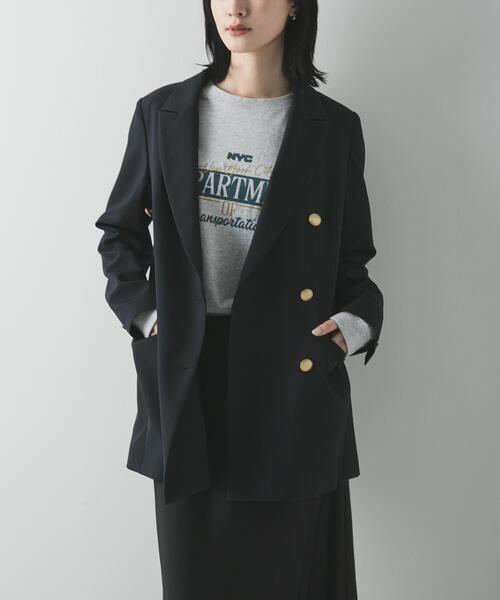 URBAN RESEARCH(アーバンリサーチ)の「ダブルブレストブレザージャケット(その他アウター・レディース・ネイビー/ブラック・36/38)」の9枚目の写真