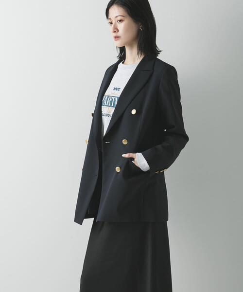 URBAN RESEARCH(アーバンリサーチ)の「ダブルブレストブレザージャケット(その他アウター・レディース・ネイビー/ブラック・36/38)」の10枚目の写真