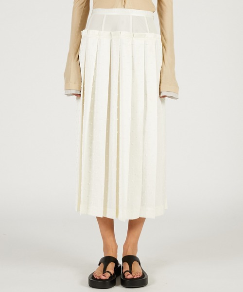 PRANK PROJECT（プランクプロジェクト）の「【2026Spring Pre-Order】ボックスプリテッドスカート / Box Pleated Skirt（スカート・レディース・ブラック/ホワイト・36/38）」の7枚目の写真