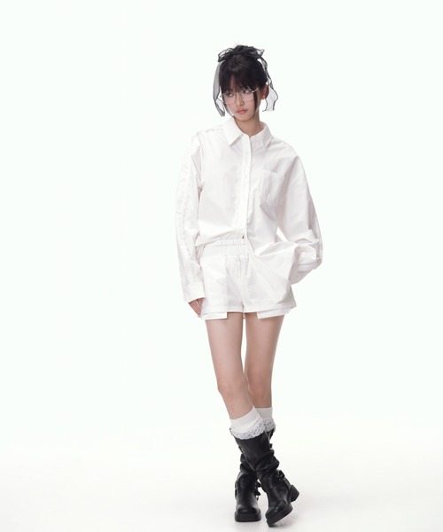 silent(and)(サイレントアンド)の「pocket short cotton pants(その他パンツ・レディース・ホワイト・SMALL)」の3枚目の写真
