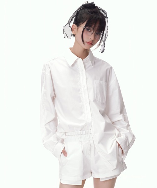 silent(and)(サイレントアンド)の「pocket short cotton pants(その他パンツ・レディース・ホワイト・SMALL)」の9枚目の写真