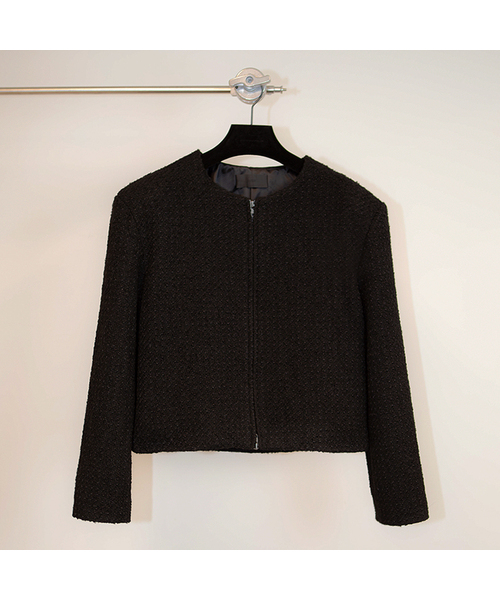 GOZER(ゴーザー)の「TWEED ZIP UP_BLACK(その他アウター・メンズ・ブラック・FREE)」の1枚目の写真