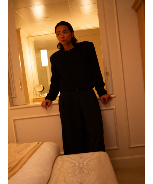 GOZER(ゴーザー)の「TWEED ZIP UP_BLACK(その他アウター・メンズ・ブラック・FREE)」の3枚目の写真