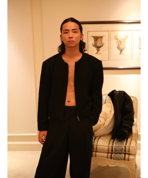 GOZER(ゴーザー)の「TWEED ZIP UP_BLACK(その他アウター・メンズ・ブラック・FREE)」の5枚目の写真