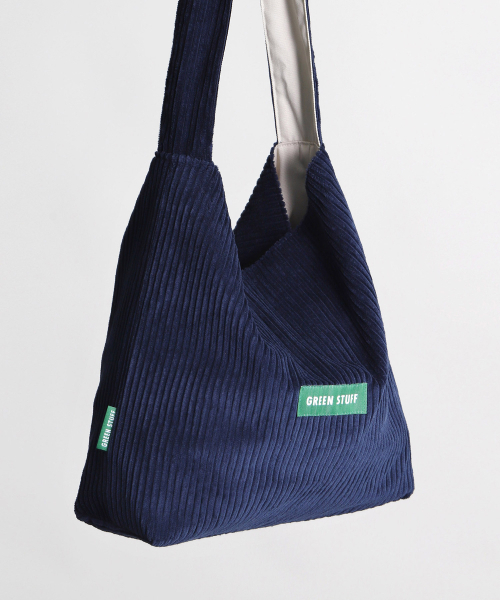 GREEN STUFF（グリーンスタッフ）の「seem full bag 62 - classic corduroy navy（ショルダーバッグ・レディース・その他・FREE）」の2枚目の写真