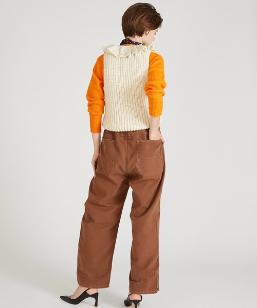 crinkle crinkle crinkle ウールハンドニットベスト セール】【crinkle crinkle crinkle】hand knit ruffle vest/ハンド