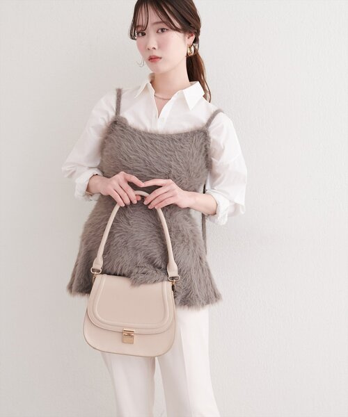 natural couture(ナチュラルクチュール)の「バックリボンペプラムビスチェ+ニットワンピース(ワンピース・レディース・モカ/アイボリー/ブラック・MEDIUM/LARGE)」の13枚目の写真