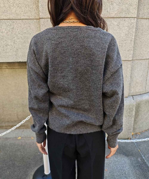 esutoreja（エストレジャ）の「タンクレイヤードVネックニット（ニット/セーター・レディース・ブラック/アイボリー/グレー・FREE）」の18枚目の写真