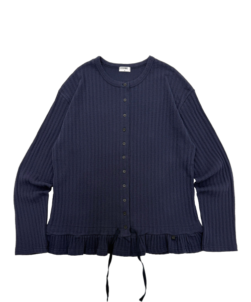 PLASMASPHERE（プラズマスフィア）の「Stella Knit Scarf Set Shirring Cancan Boxy T-Shirt Cardigan_Navy（カーディガン/ボレロ・レディース・ネイビー・FREE）」の2枚目の写真