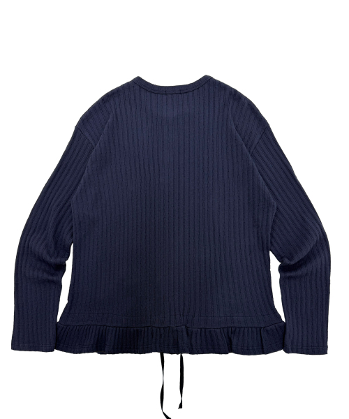 PLASMASPHERE（プラズマスフィア）の「Stella Knit Scarf Set Shirring Cancan Boxy T-Shirt Cardigan_Navy（カーディガン/ボレロ・レディース・ネイビー・FREE）」の3枚目の写真