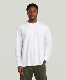 G-STAR | Shirt Sleeve Relaxed T-Shirt/異素材ミックスシャツスリーブオーバーサイズロングスリーブTシャツ(Tシャツ/カットソー)